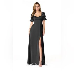 Azazie Black Silk Bridesmaid Dress